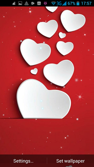 Скачать Hearts of love - бесплатные живые обои для Андроида на рабочий стол.