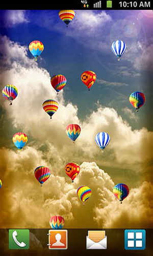 Скачать Hot air balloon by Venkateshwara apps - бесплатные живые обои для Андроида на рабочий стол.