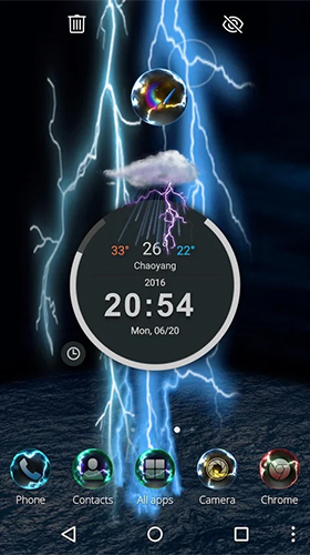 Скриншот экрана Lightning storm 3D на телефоне и планшете.