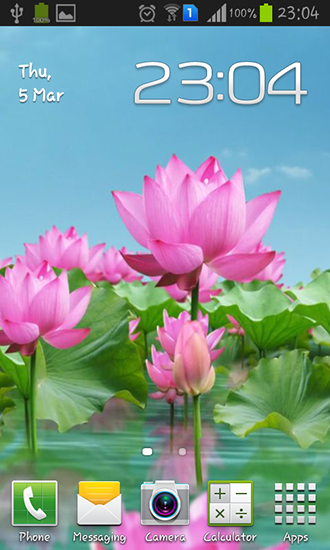 Скачать Lotus pond - бесплатные живые обои для Андроида на рабочий стол.