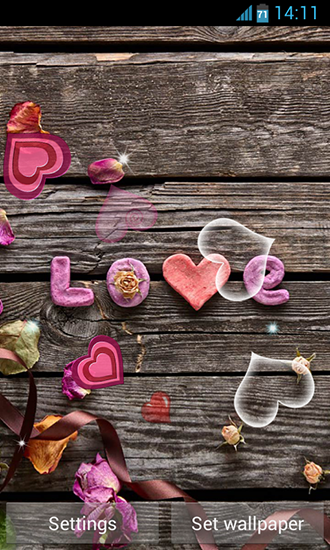 Скачать Love hearts - бесплатные живые обои для Андроида на рабочий стол.