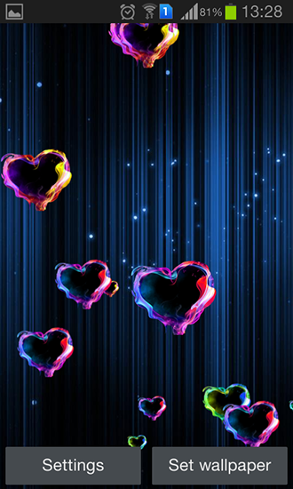 Скачать Magic hearts - бесплатные живые обои для Андроида на рабочий стол.