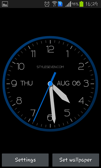 Скачать Modern clock - бесплатные живые обои для Андроида на рабочий стол.