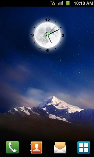 Скачать Moon clock - бесплатные живые обои для Андроида на рабочий стол.
