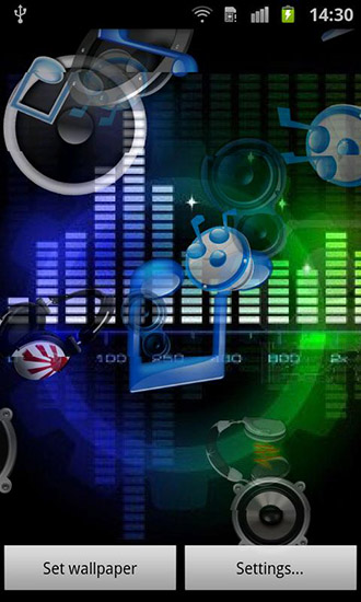 Скачать Music sound - бесплатные живые обои для Андроида на рабочий стол.