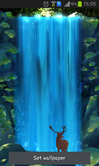 Скачать Mystic waterfall - бесплатные живые обои для Андроида на рабочий стол.