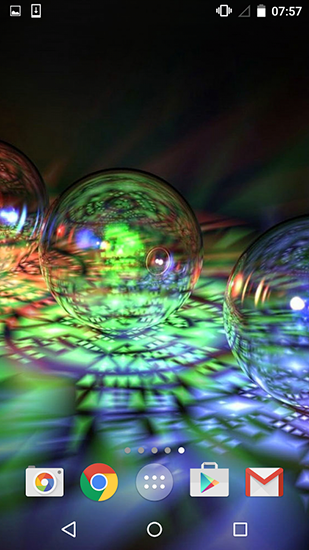 Скачать Neon bubbles - бесплатные живые обои для Андроида на рабочий стол.