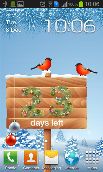 Скачать New Year: Countdown by Creative work - бесплатные живые обои для Андроида на рабочий стол.