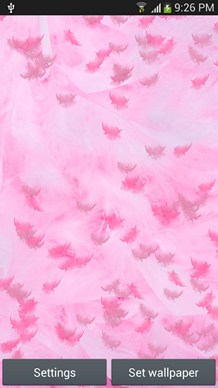 Скачать Pink feather - бесплатные живые обои для Андроида на рабочий стол.