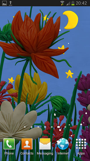Скачать Plasticine spring flowers - бесплатные живые обои для Андроида на рабочий стол.