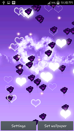 Скачать Purple heart - бесплатные живые обои для Андроида на рабочий стол.