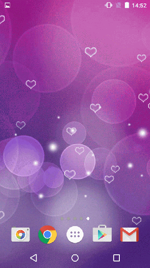 Скачать Purple hearts - бесплатные живые обои для Андроида на рабочий стол.