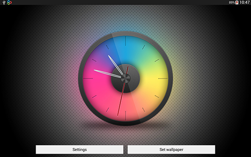 Скачать Rainbow clock - бесплатные живые обои для Андроида на рабочий стол.