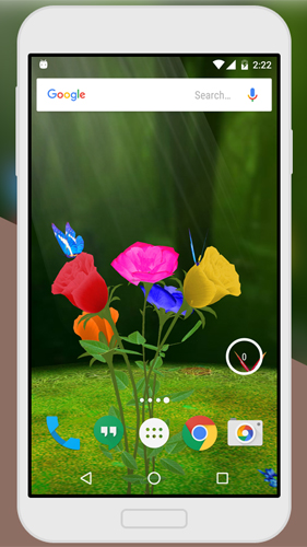 Скриншот экрана Rose 3D by Live Wallpaper на телефоне и планшете.