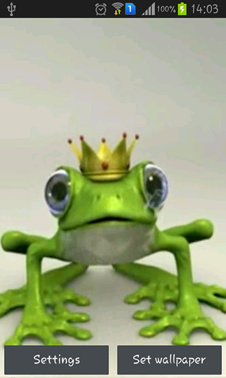 Скачать Royal frog - бесплатные живые обои для Андроида на рабочий стол.