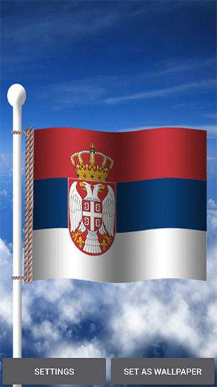 Скачать Serbian Flag 3D - бесплатные живые обои для Андроида на рабочий стол.