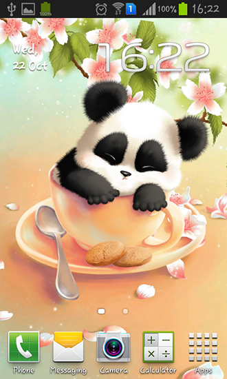 Скачать Sleepy panda - бесплатные живые обои для Андроида на рабочий стол.