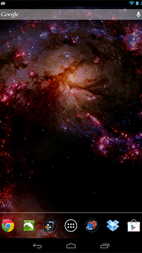 Скриншот экрана Space galaxy 3D by SoundOfSource на телефоне и планшете.