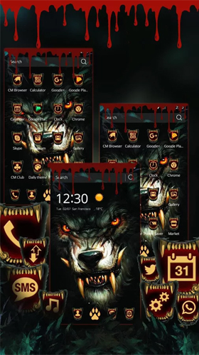 Скриншот экрана Spiky bloody king wolf на телефоне и планшете.