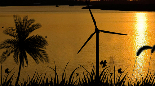 Скриншот экрана Sunset: windmill на телефоне и планшете.