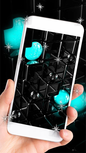 Скриншот экрана Tech neon glass ball на телефоне и планшете.