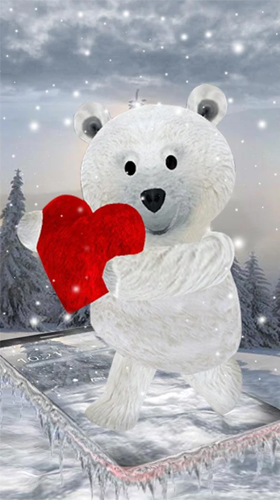 Скриншот экрана Teddy bear: Love 3D на телефоне и планшете.