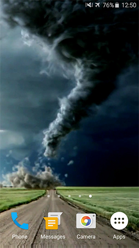 Скриншот экрана Tornado by Video Themes Pro на телефоне и планшете.