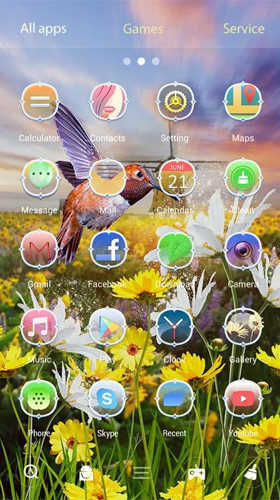Скриншот экрана Tranquility 3D на телефоне и планшете.