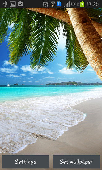 Скачать Tropical beach - бесплатные живые обои для Андроида на рабочий стол.