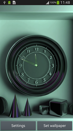 Скачать Wall clock - бесплатные живые обои для Андроида на рабочий стол.