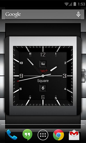 Скачать Watch square lite - бесплатные живые обои для Андроида на рабочий стол.