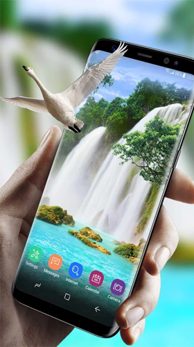 Скриншот экрана Waterfall and swan на телефоне и планшете.