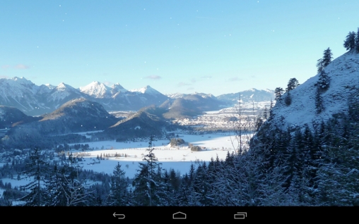 Скачать Winter mountains - бесплатные живые обои для Андроида на рабочий стол.