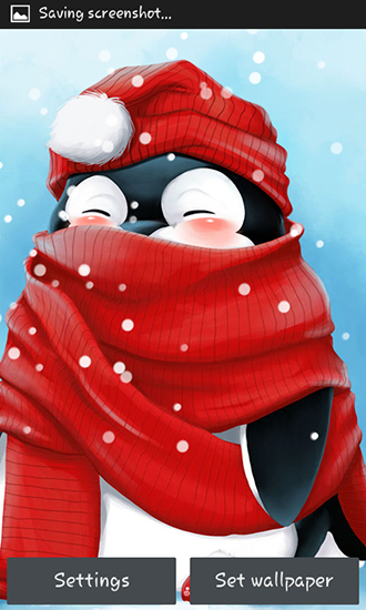 Скачать Winter penguin - бесплатные живые обои для Андроида на рабочий стол.