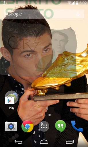 Скриншот экрана 3D Cristiano Ronaldo на телефоне и планшете.