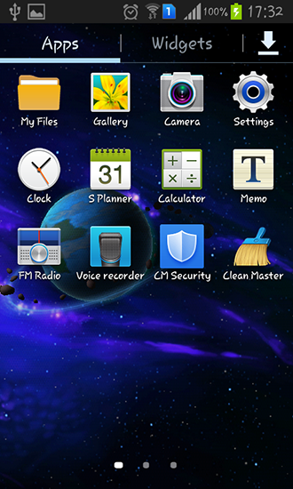 Скриншот экрана Andromeda на телефоне и планшете.