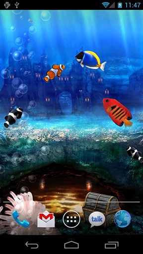 Скриншот экрана Aquarium на телефоне и планшете.