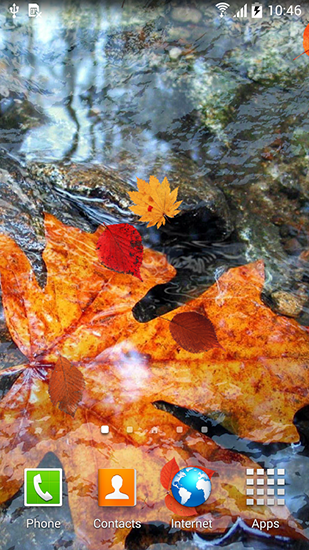 Скриншот экрана Autumn leaves на телефоне и планшете.
