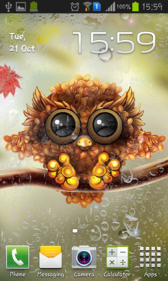 Скриншот экрана Autumn little owl на телефоне и планшете.