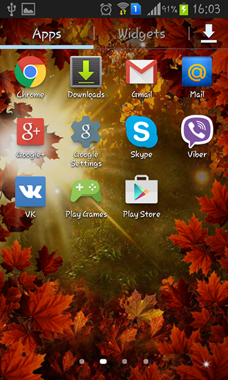 Скриншот экрана Autumn sun на телефоне и планшете.