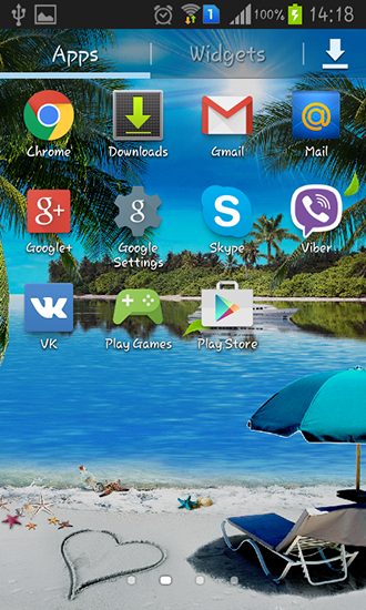 Скриншот экрана Beach by Amax lwps на телефоне и планшете.