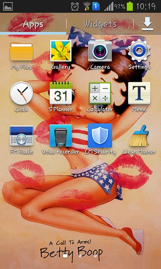 Скриншот экрана Betty Boop на телефоне и планшете.