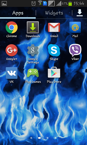 Скриншот экрана Blue flame на телефоне и планшете.