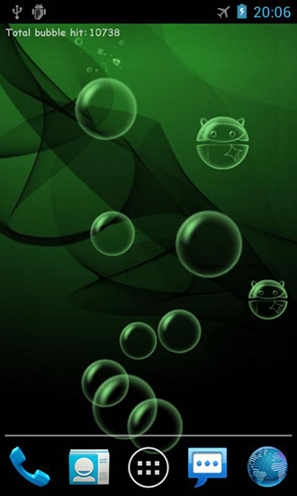 Скриншот экрана Bubble live wallpaper на телефоне и планшете.