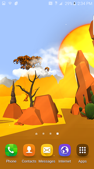 Скриншот экрана Cartoon desert 3D на телефоне и планшете.