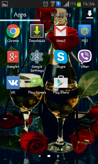 Скриншот экрана Champagne на телефоне и планшете.