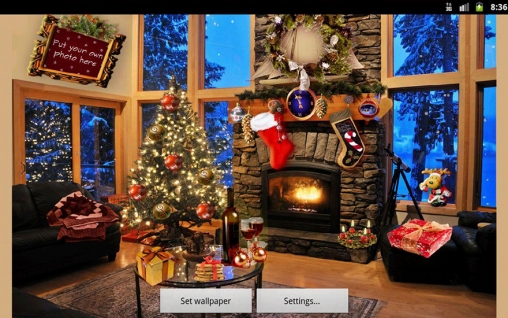 Скриншот экрана Christmas fireplace на телефоне и планшете.