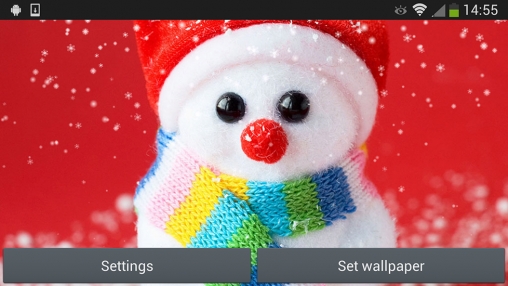 Скриншот экрана Christmas snowman на телефоне и планшете.