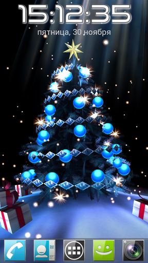 Скриншот экрана Christmas tree 3D на телефоне и планшете.