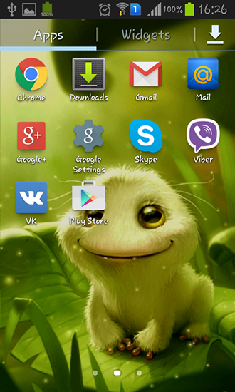 Скриншот экрана Cute alien на телефоне и планшете.